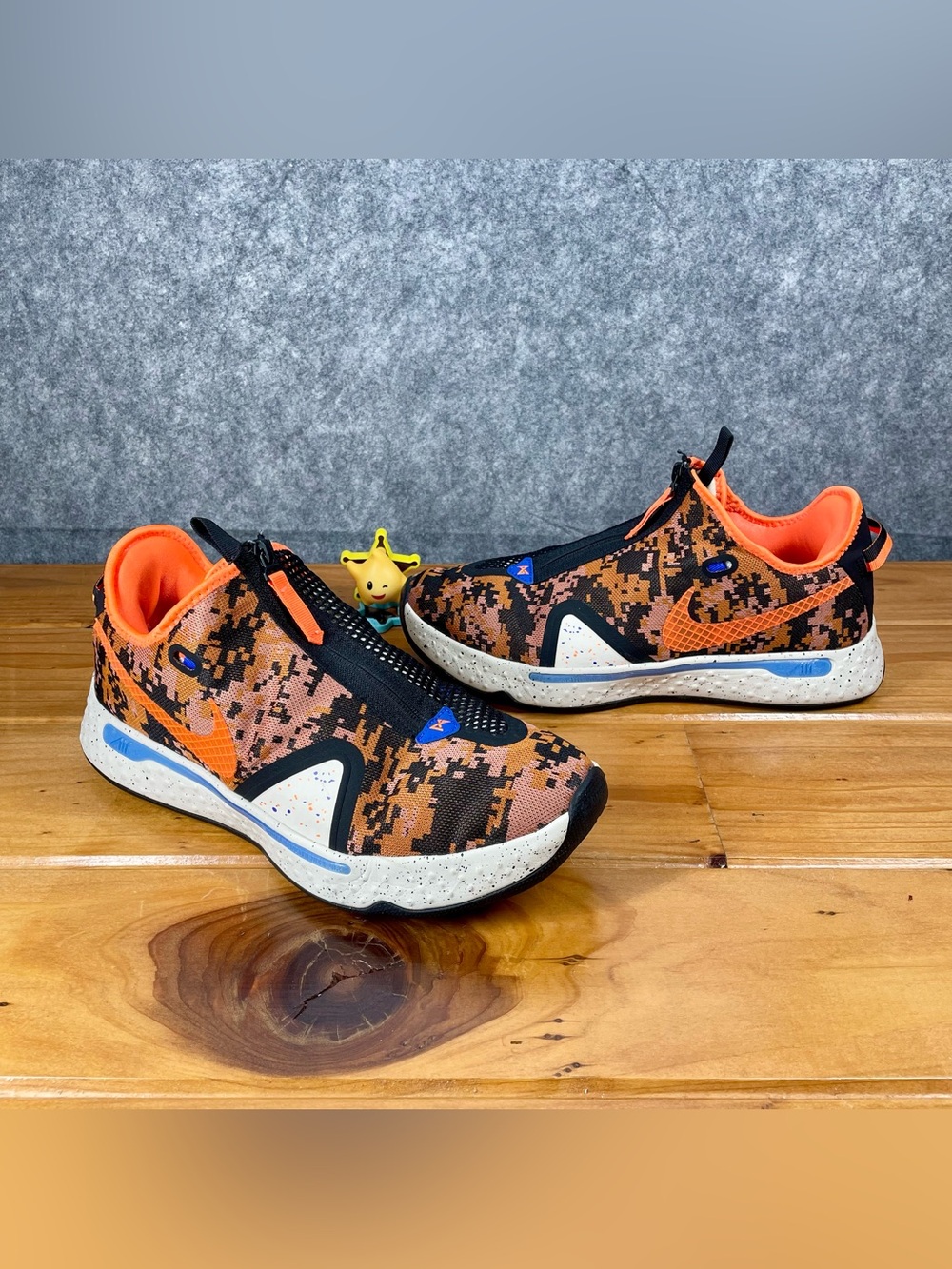 Nike PG 4 Digi Camo Mens Size 12 Orange Black Basketball Shoes‎ CD5079-200